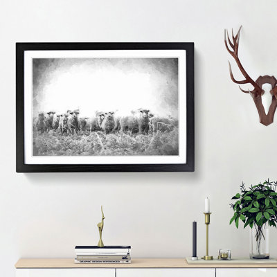 A Flock Of Sheep - Framed Print