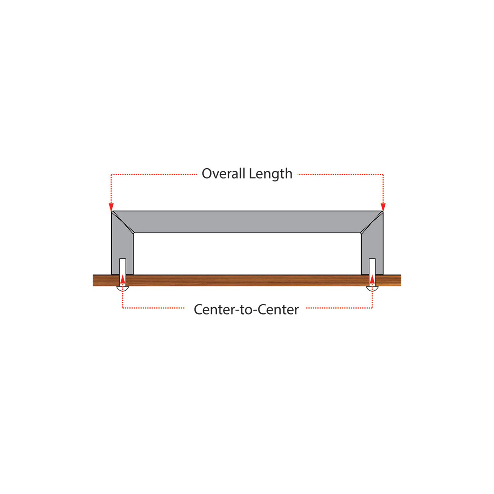 6 5/16" Center to Center Arch Pull, Honey Bronze