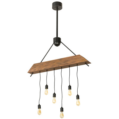 Luminaire suspendu linéaire unique à 6 lumières Alva Beam