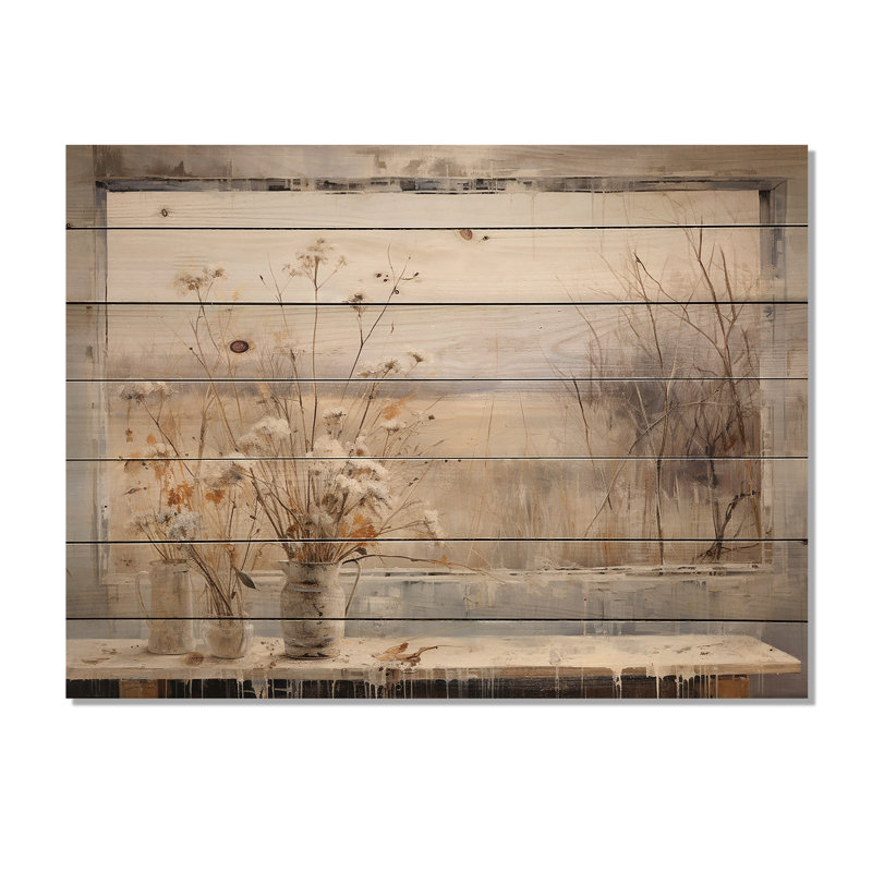 Winter Meadow View Calmness III - Prairie sur bois, H 10 po x l 20 po x P 0,78 po