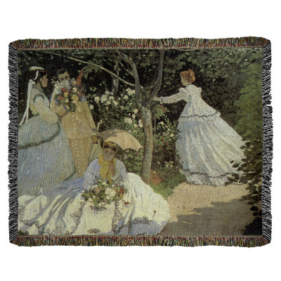 Jeté en coton Claude Monet in the Garden
