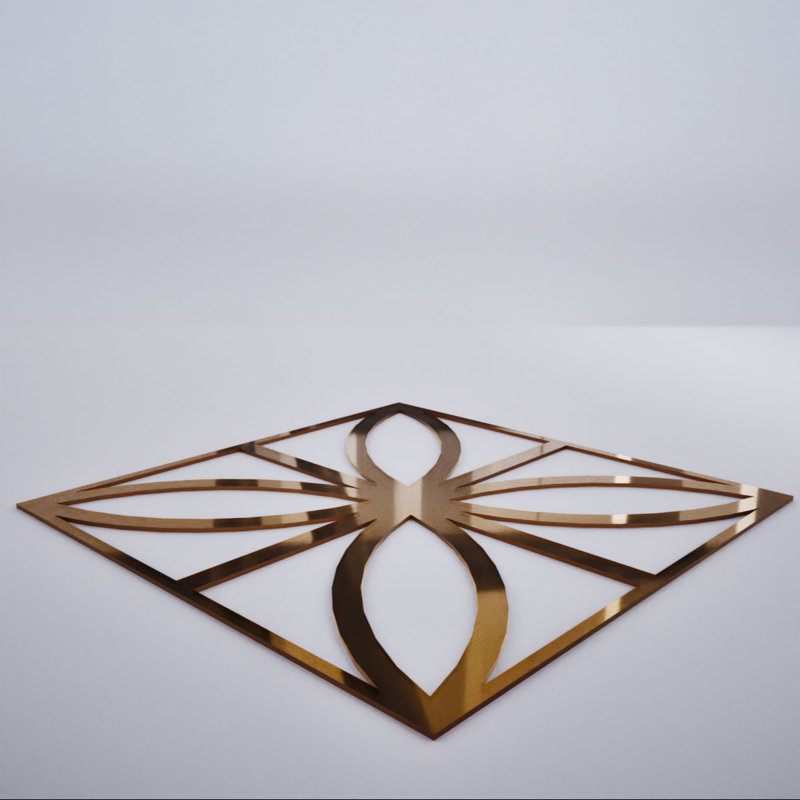 Miroir bronze Swansea, 15.38" H x 15.375" W x 0.125" D, Bronze