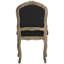 Chaise d'appoint capitonnée fleurie en chêne rustique Fleur-19072351