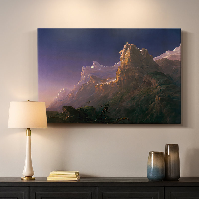 Prometheus Bound-Thomas Cole-Gallery, toile tendue-1847, 8 x 12
