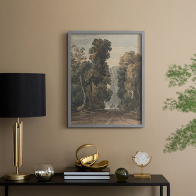 «Vintage Landscape Cxxxx», reproduction encadrée - bois massif