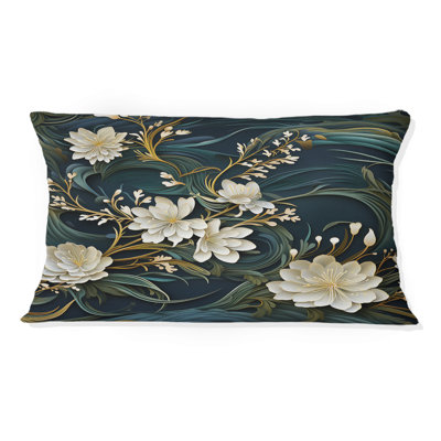 Graceful Floral Essence Of Zen - Floral Printed Pillow