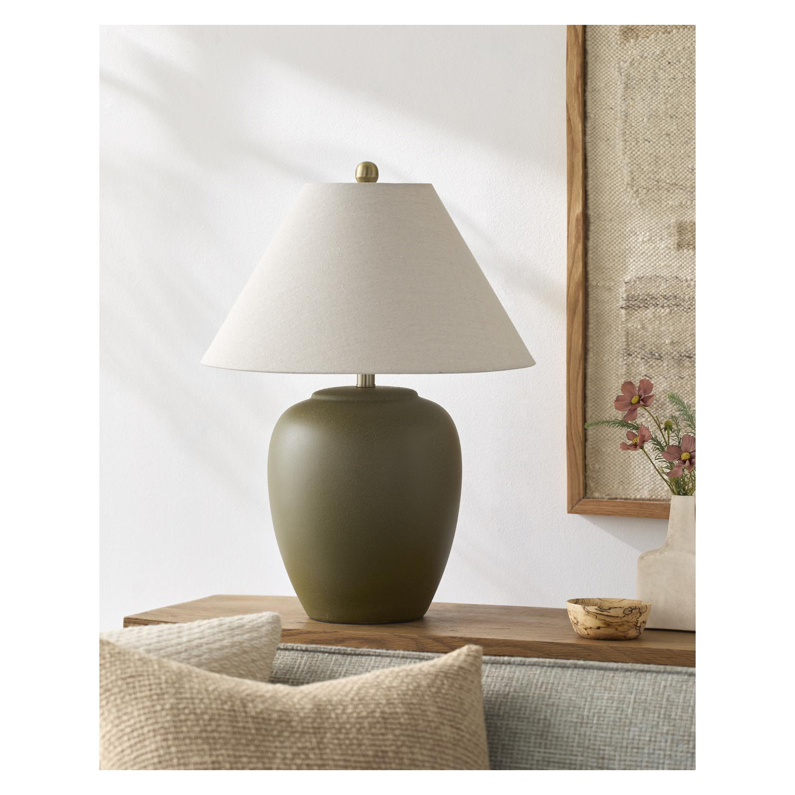 Eustacia Ceramic Table Lamp, Green