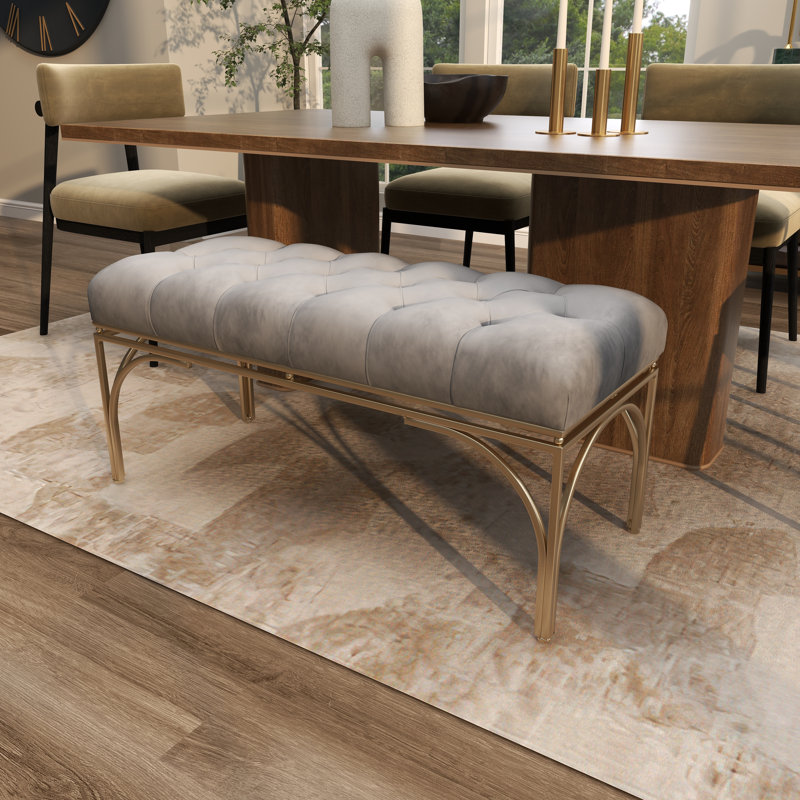 Banc Dayzia, H 19,35 po x l 39,05 po x P 16,8 po, Gris