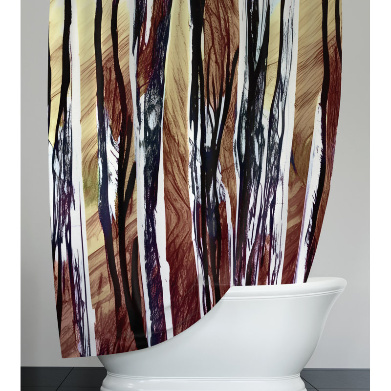 Rideau de douche abstrait Curren, H 72 po x l 70 po