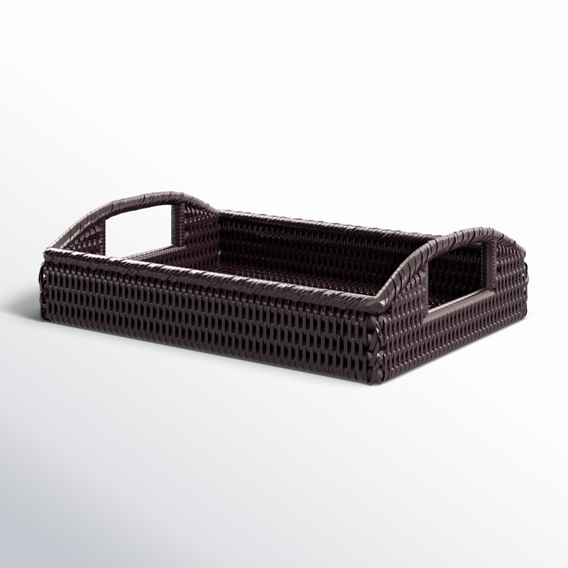 Panya Rattan Tray, Tudor Black