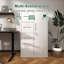 Armoires | Classeur vertical moderne à 4 tiroirs avec serrure, 1 porte de rangement supplémentaire pour la maison Bureau, métal, blanc neige | Acier | Bureau