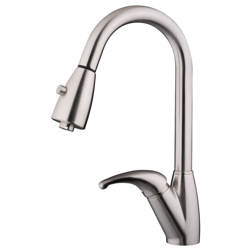 Robinet de cuisine à poignée simple pull out