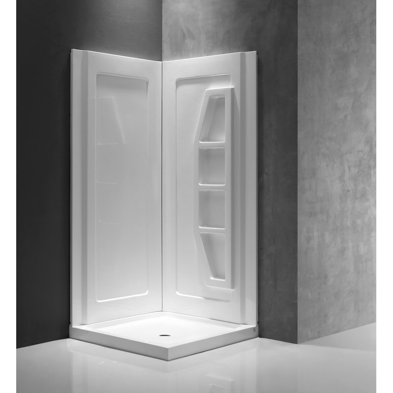Titan Series 36'' White Acrylic Square Shower Base