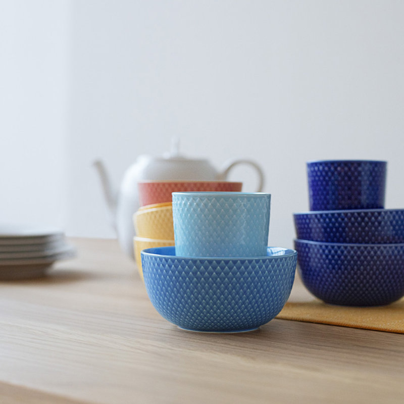 Handmade Porcelain Coffee Mug, Dark Blue