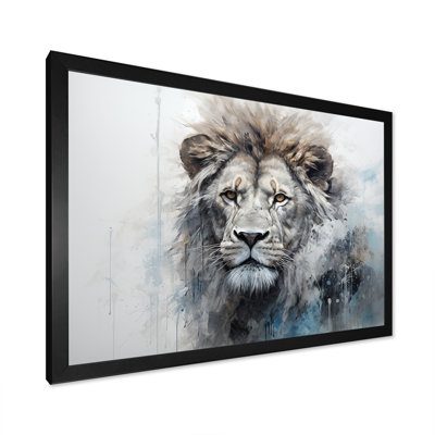 Gris et bleu, «Red Lion», art mural Lion