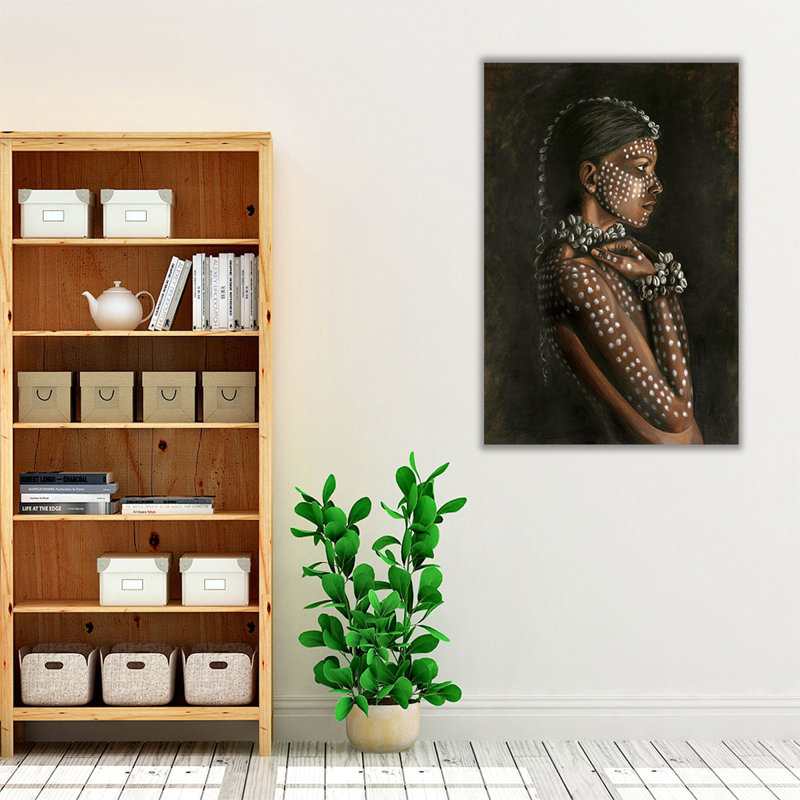 Tribal Woman - reproduction d'art sur toile, H 36 po x l 24 po