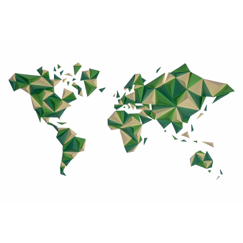 Geography Wall Decal, Green