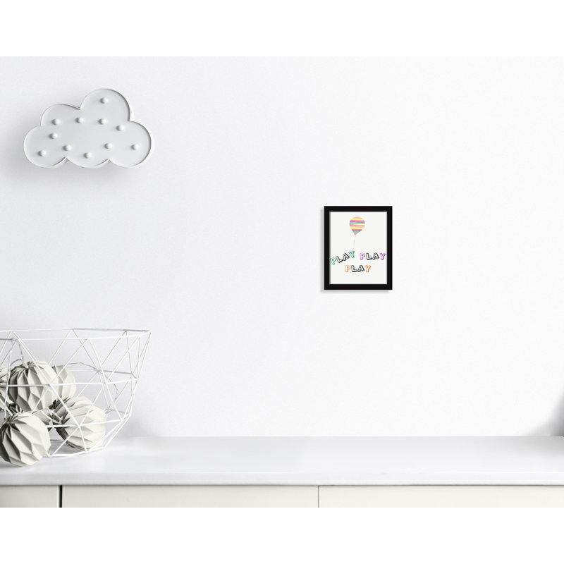 Play Play Play, impression sur papier, H 10 po x l 8 po x P 1,18 po, Encadré de boîte noir