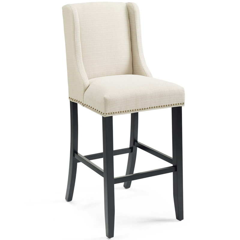 Tabouret de bar Modway Baron, Mélange de polyester beige, Tabouret de bar (siège d’une hauteur de 30,5 po), 2