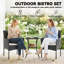 Wicker and Steel Patio Dining Set Table,-995813572-995813574