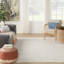 Tapis ivoire en laine et coton tissé à la main Anerinda-949008890