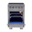KUCHT Professional 24 po 2,5 pi³ Cuisinière au gaz propane et four à convection en acier inoxydable avec brûleurs True Simmer-99143088