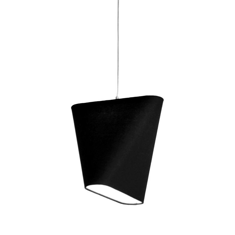Abat-jour fantaisie en lin MNM, Anthracite, H 15,7 po x l 23,6 po