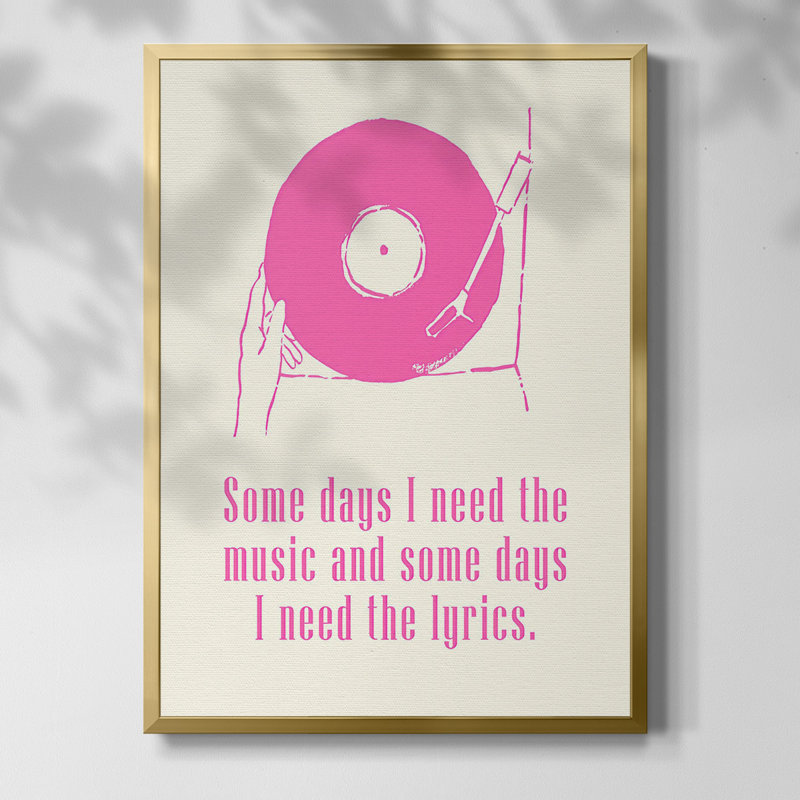Sweet Melody II - impression d'un seul cadre photo, H 42,5 po x l 30,5 po, Pas de tapis, Papier avec cadre doré