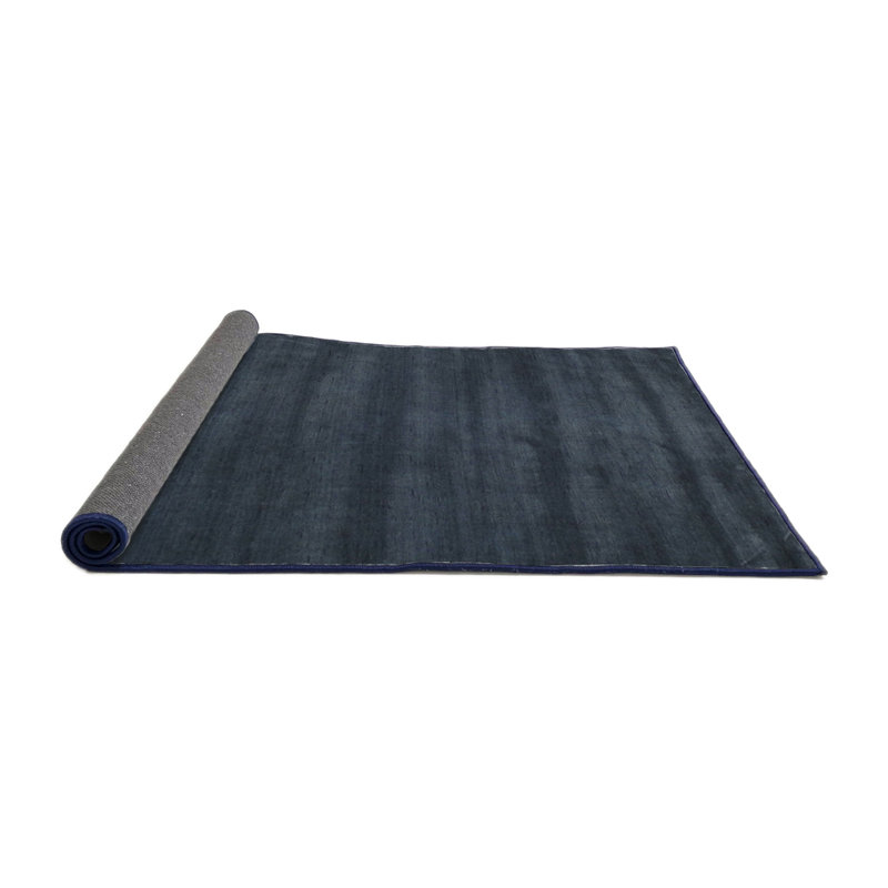 Tapis de zone noire contemporaine, Rond 6 pi