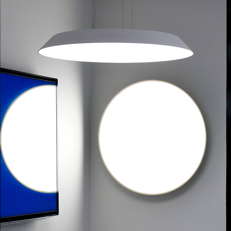 Dove Grey and White Glass LED Flush Mount Ceiling Light