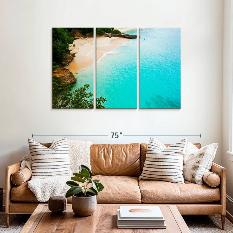 Gillard White Sand Beach Anguilla, 36" H x 57" W