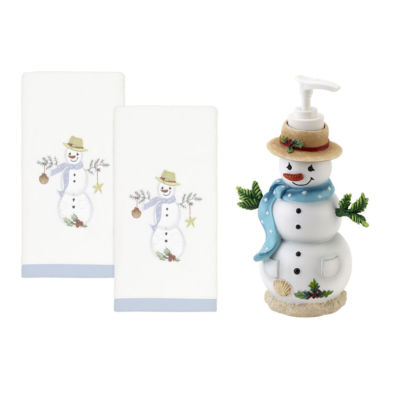Ensemble d'accessoires de salle de bain Coatal Snowman Bath
