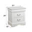 Table de chevet pour chambre à coucher blanche avec 2 tiroirs en pin massif - Pièce fonctionnelle et attrayante