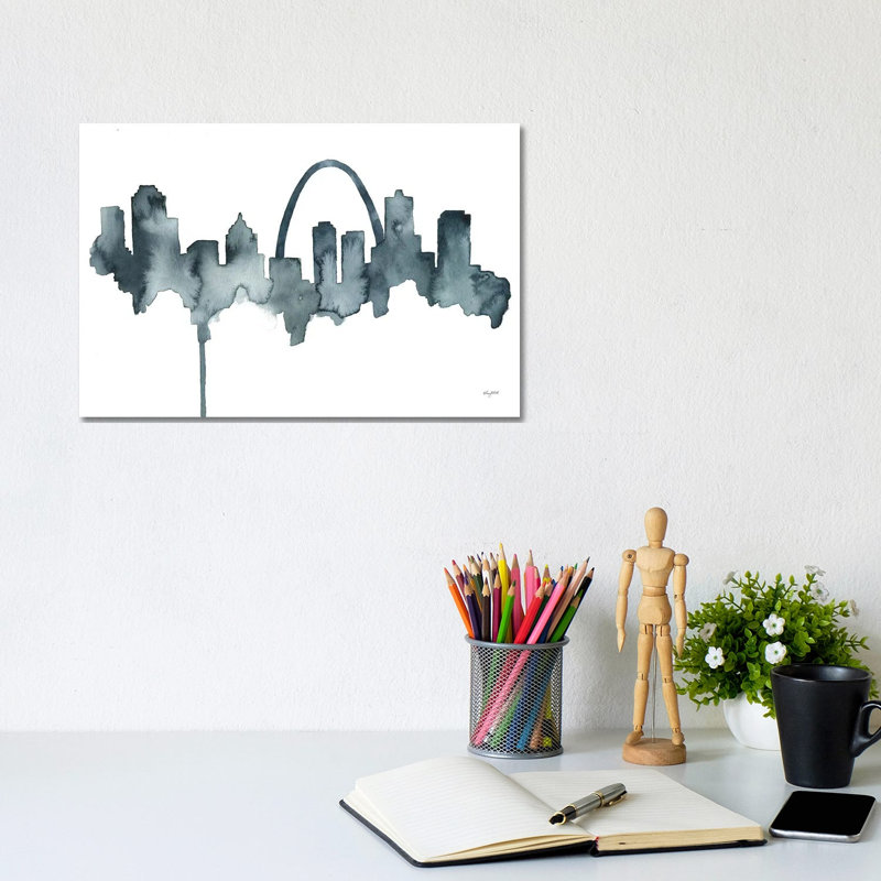 St Louis Skyline by Kelsey McNatt - Wrapped Canvas Painting, 20.32 cm H x 30.48 cm W