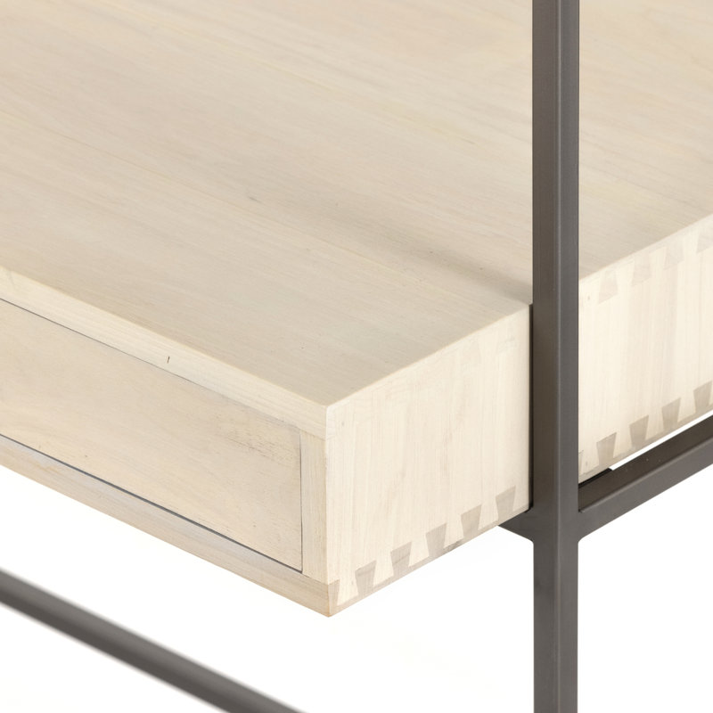 Trey Modular Bookcase Wall Desk, Dove Poplar