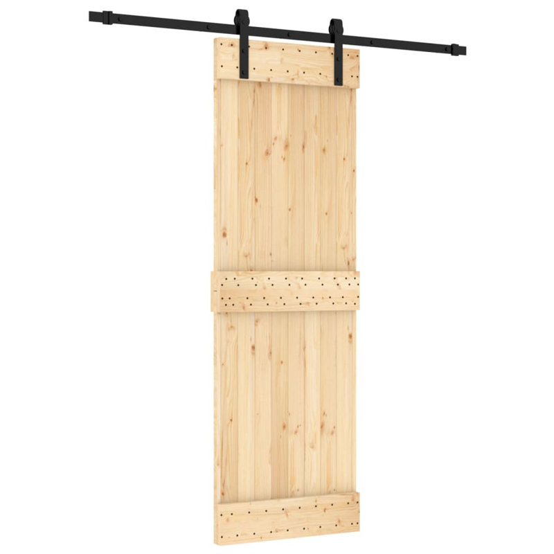 Porte coulissante avec quincaillerie Vidaxl, 27,6 po x 82,7 po