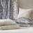 Catalina Botanical Linen Jacquard 100% Cotton Gauze 3-Piece Full/Queen Quilt Set-128759839-128759837