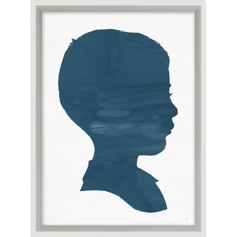 Variations In Blue Silhouette 13 Print