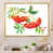 Toile avec cadre flottant or