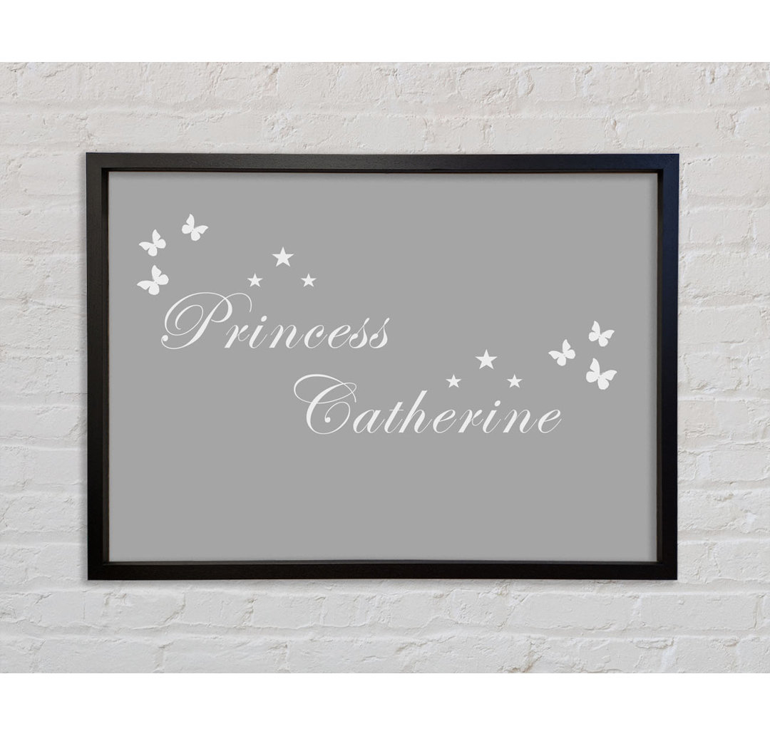 Girls Room Quote Your Own Name Princess - Einzelner Bilderrahmen Typografie auf Leinwand