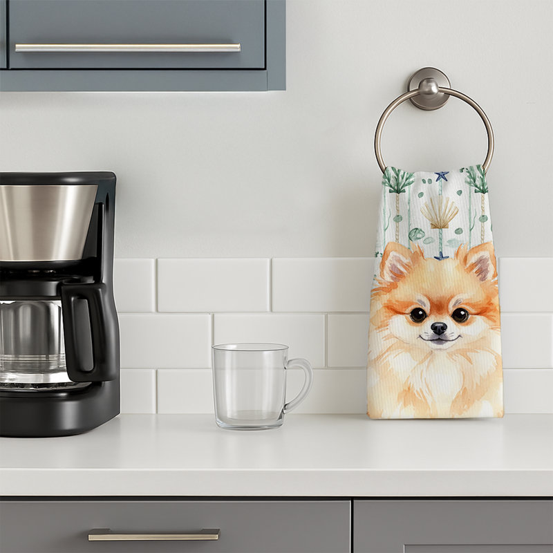 Serviette de cuisine Pomeranian, Loulou de Poméranie