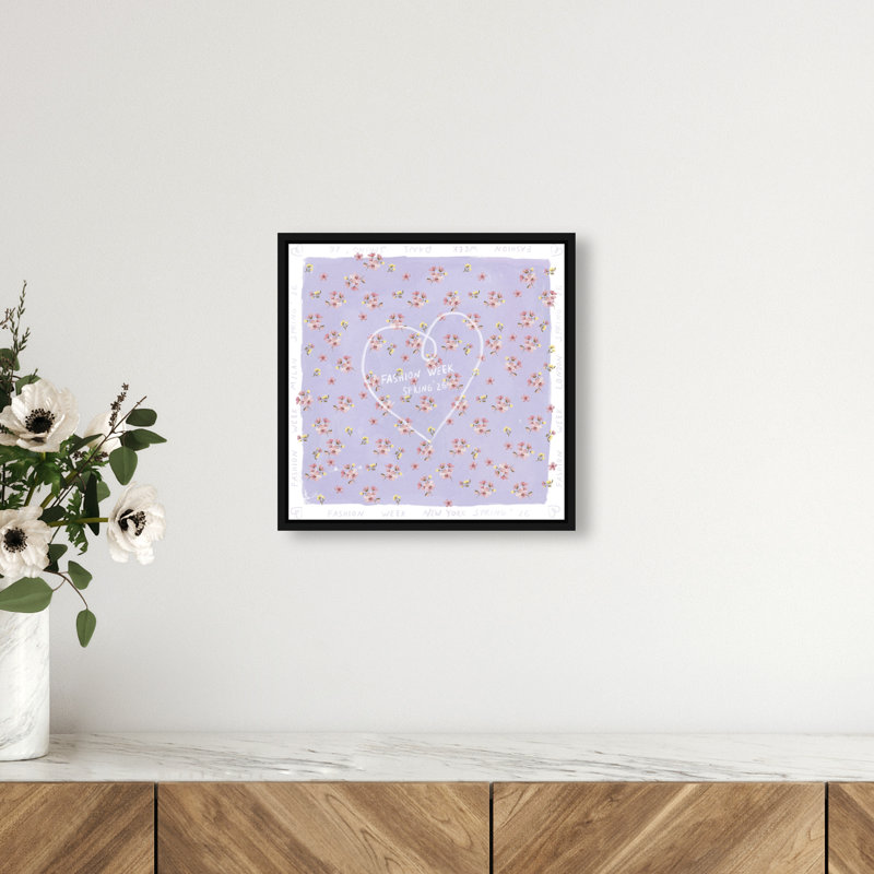 Lilac Spring Fashion Print by Oliver Gal, 13"H x 13"W, Black Floater Frame