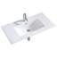 35.8" Integrated Sink Countertop Vanity Sink Bowl White Ceramic + Faucet