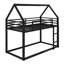 Lit superposé House avec échelle intégrée-155579976