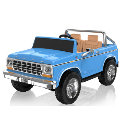DEARAUTO Licence de voiture 2 places F-150 24V pour enfants de DEARAUTO de 1973, jouets électriques avec télécommande pour parent, roue puissante de 400 W, lumières DEL, lecteur de musique, 3 à 8 ans