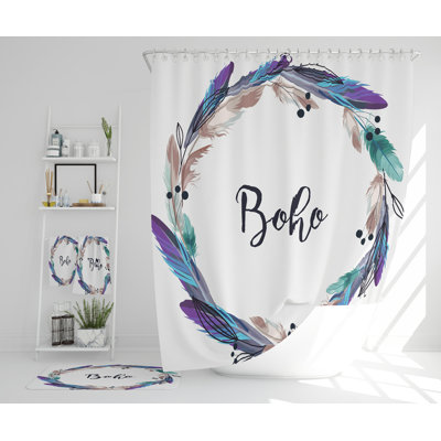 Nashyah Polyester Shower Curtain Set