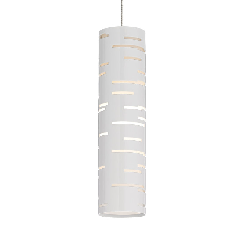 Chouinard 1-Light Cylinder Pendant, 90 CRI 3000K LED, Satin Nickel