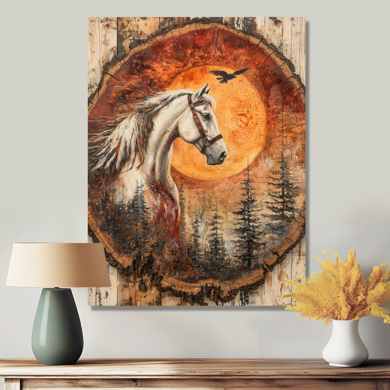 Native Horse Warrior Chief III - art mural cheval en métal pour le salon, H 40 po x l 30 po