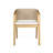 Luna Outdoor PP Club Chair, Black Frame with Beige Cushion, Set of 2