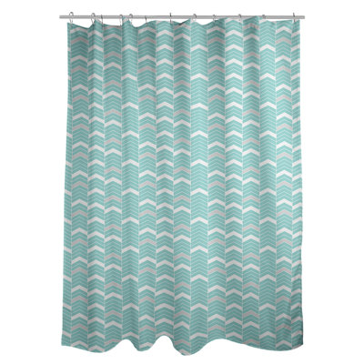 Rideau de douche simple à chevrons